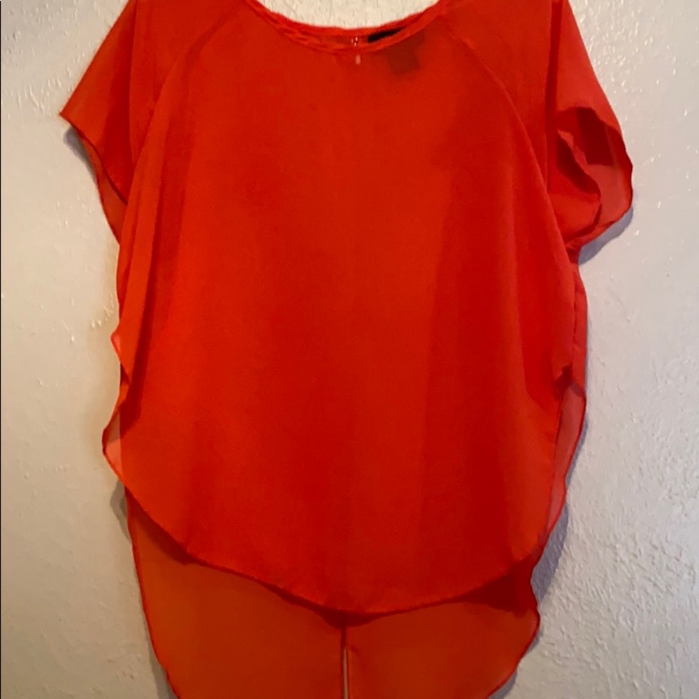 Sheer,short sleeve blouse